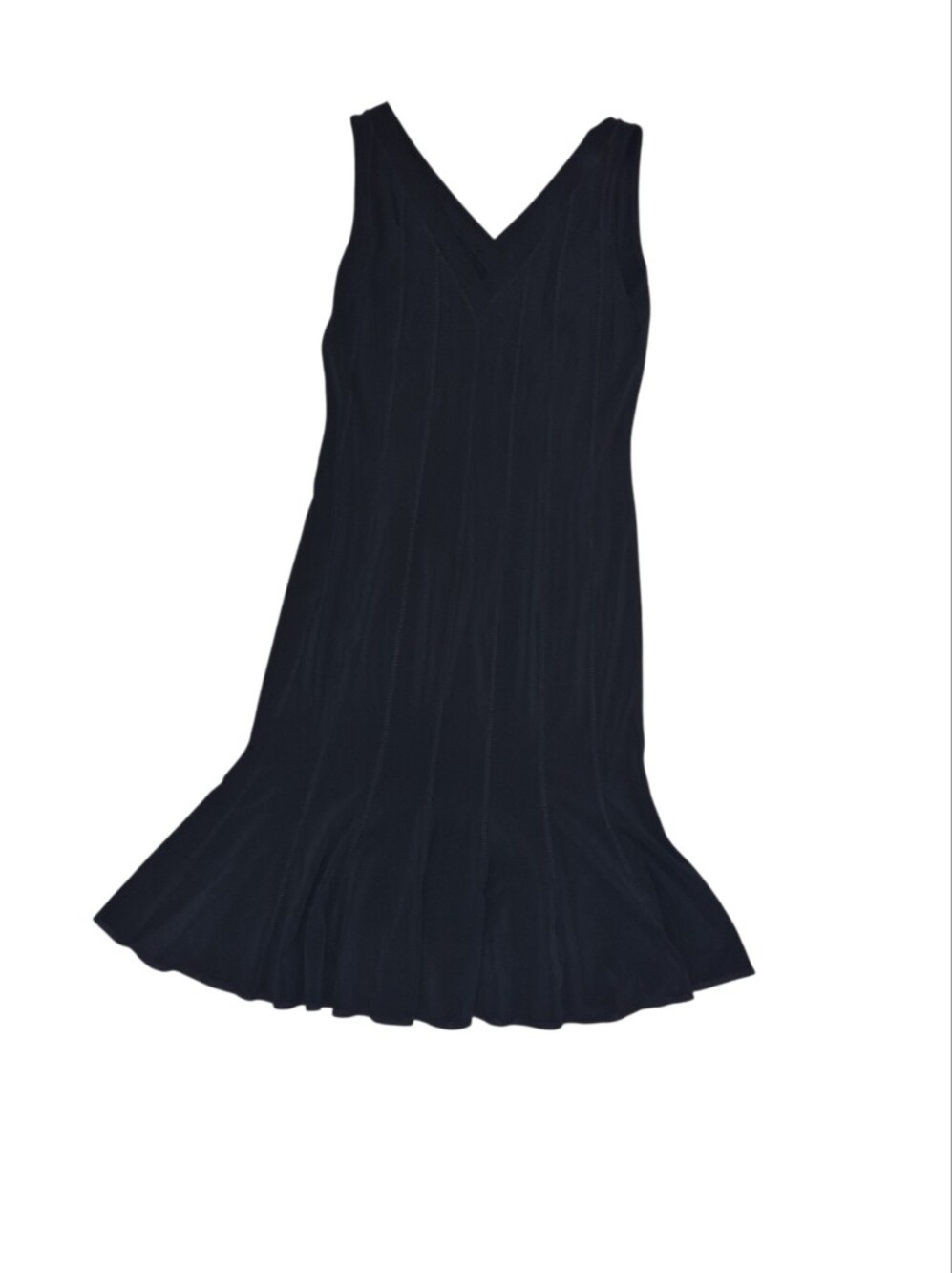 Shape FX Black V-Neck Sleeveless Fit-and-Flare Dress